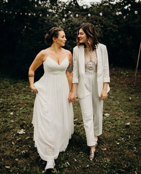 lesbian wedding wear|LESBIAN WEDDING OUTFITS .